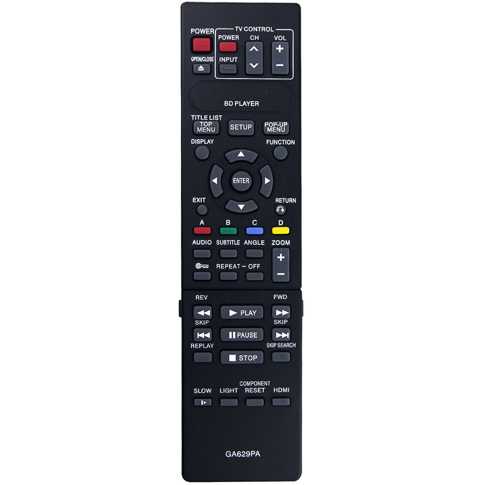 GA629PA Remote Control Replacement for Sharp Blu-Ray DVD Player