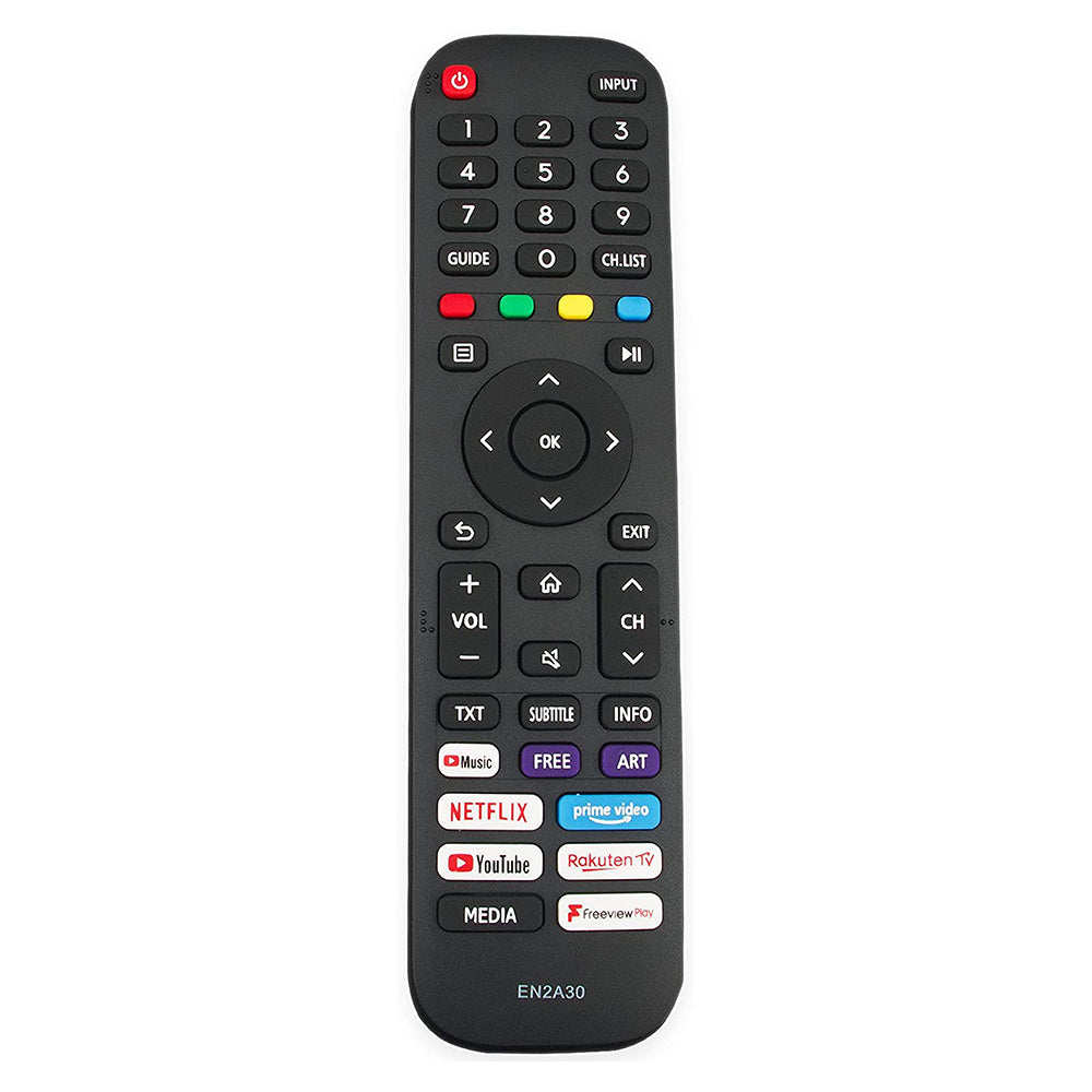 EN2A30 Remote Control Replacement for Hisense Smart 4K TV 65AAE7 50A7300FTUK