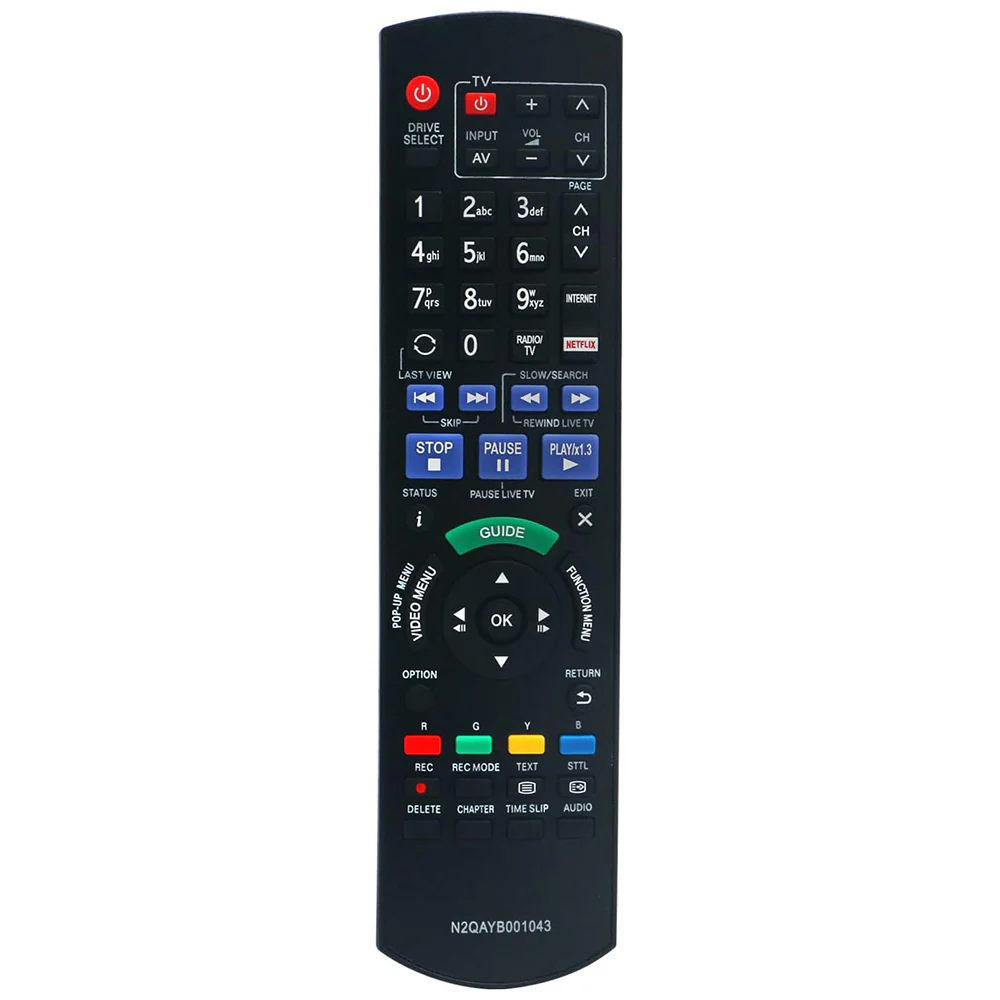 N2QAYB001043 Remote Control Replacement for Panasonic Blu-ray Disc DVD Recorder