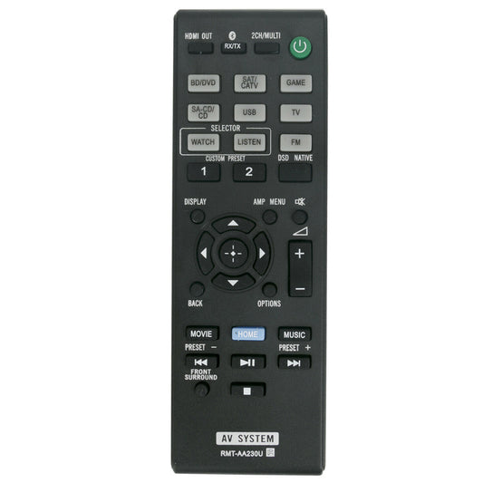 RMT-AA230U Remote Replacement Control for SONY AV Receiver STR-DN1070 STR-DN1080 STR-DH770