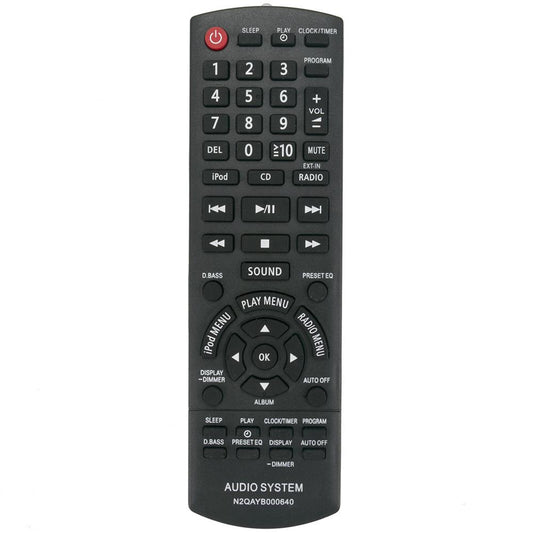 N2QAYB000640 Remote Replacement for Panasonic Audio System SC-AKX14 SC-PMX5