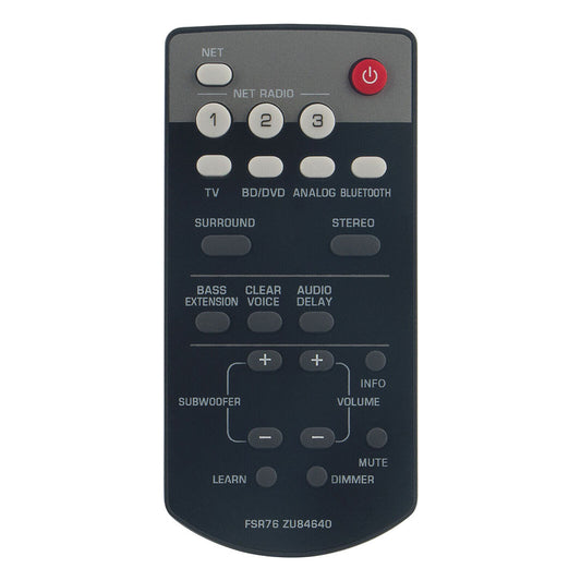 FSR76 ZU84640 Replacement Remote Control for Yamaha