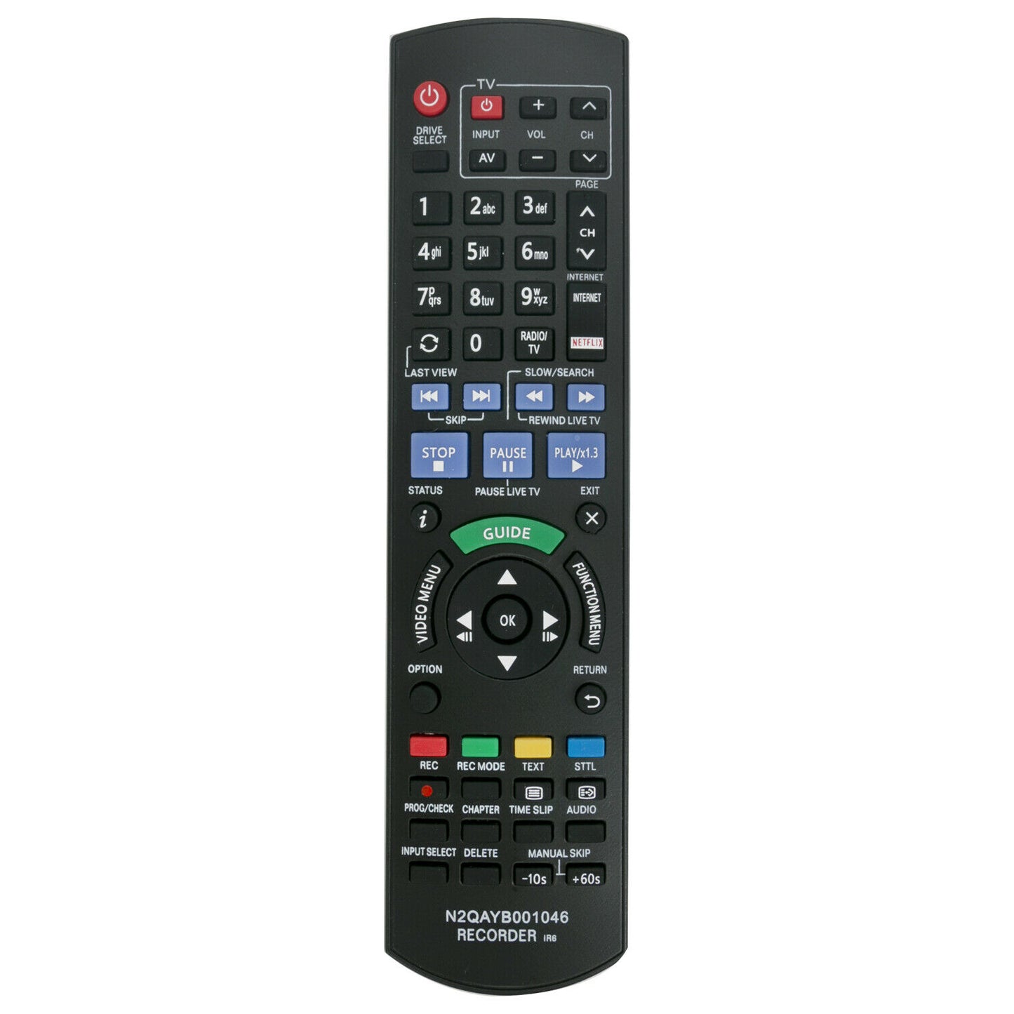 N2QAYB001046 Remote Replacement for Panasonic Recorder IR6 Sub N2QAYB000758